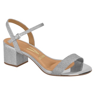 Sandalia Feminina Salto Baixo de Festa Vizzano Original Glitter em Oferta na Shopee