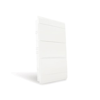 Quadro de embutir para 36 disjuntores DIN branco porta opaca Ouro Box Steck