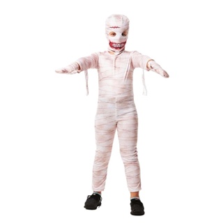 Fantasia Mumia Halloween Infantil Longa Com Mascara e Luva em Oferta na Shopee