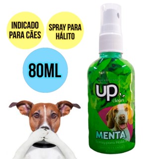 Spray Bucal Pet Cachorro Gato Contra Mal Hálito Menta 80ml Up Clean
