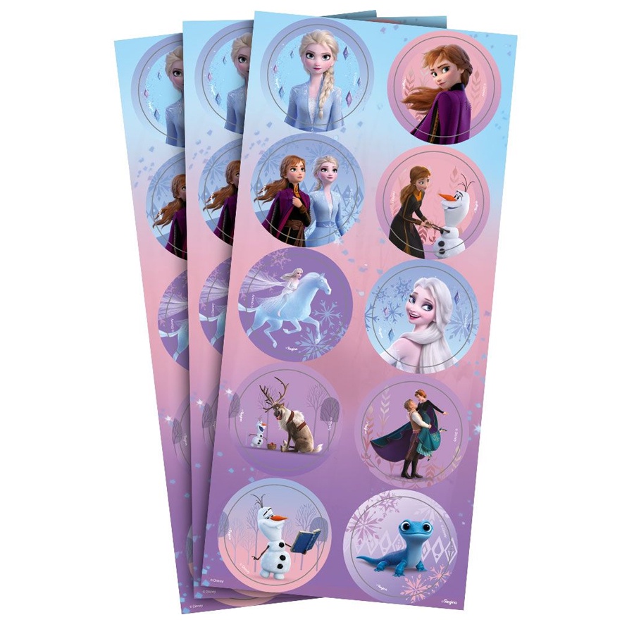 Adesivo Redondo Disney Frozen - 30 Unidades - Regina - Rizzo