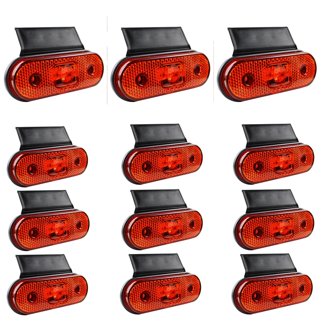 12 Lanterna Lateral Caminhão Carreta Facchini LED AM Suporte