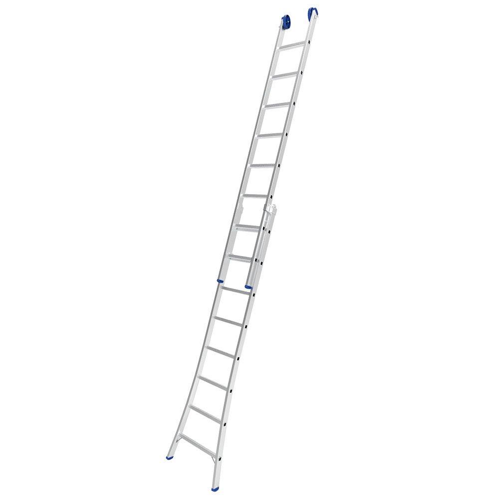 Escada Extensível 3x1 2x8 Degraus em Alumínio Suporta 150kg Antiderrapante - Mor em Oferta na Shopee