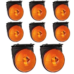 8 Lanterna Lateral Caminhão Carreta 88mm LED BIVOLT AM +Suporte