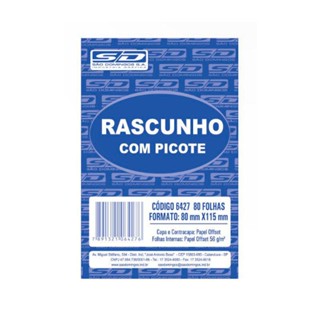 Rascunho sulfite JB 8X11 com 80 folhas São Domingos