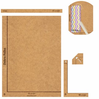 Gabarito Mdf Encadernação Dobra Folha 33x24cm Destro + Fio De Cabelo em Oferta na Shopee