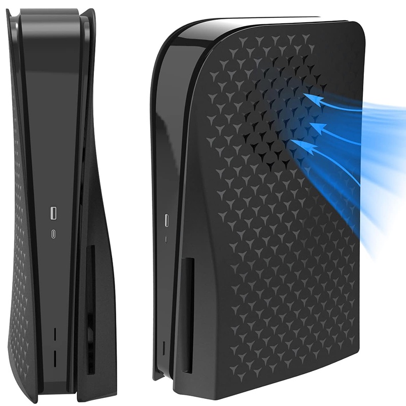 Placas Faciais PS5 Com Ventiladores De Refrigeração , Laterais De Substituição Para PS5 Disc Edition E PS5 Digital