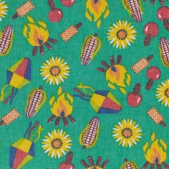 Tecido Autocolante Junino 50x30cm - Verde - 1 unidade - Rizzo