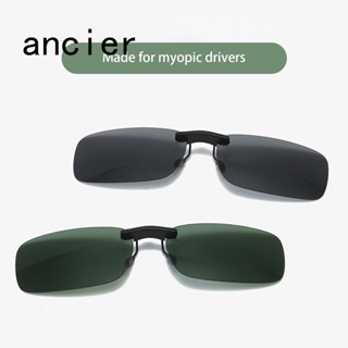 Fancier New Sports Polarized Night Vision Clip-On Flip Up Lente De Espelho Óculos De Sol