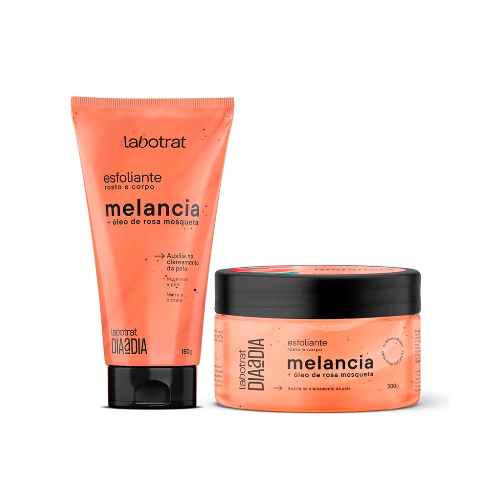 Labotrat Kit 2un - 1un Esfoliante Rosto e Corpo 150g + 1un Esfoliante Rosto e Corpo 300g - Melancia