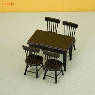 [DollHouse Mini Móveis Decoração De Mesa E Cadeira Modelo Shoog Scene Props