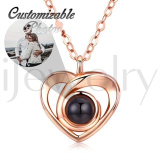 Colar para projeção de fotos personalizável, colar feminino, colar família, colar para amantes, presentes fotográficos personalizáveis do dia dos namorados, presentes unisex