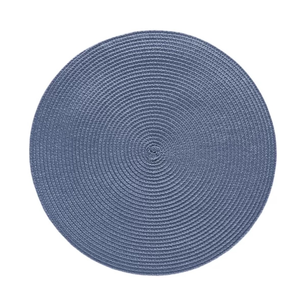 Lugar Americano Luna Avulso Azul Infinity Copa e Cia 38cm Diâmetro Jogo Americano Unitário Blue Azul Jeans