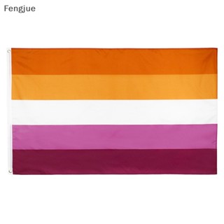 Fengjue 1PC 90x150cm Ao Pôr-Do-Sol Bandeira Orgulho Lésbico BR