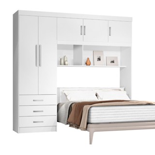 Guarda Roupas Casal Dormitório 5 Portas Casal Cancun Branco