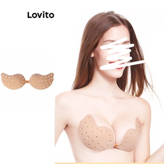 Lovito Acessórios De Lingerie Sexy Com Ilhós Lisos Para Mulheres LNE39255 (Damasco/Preto)