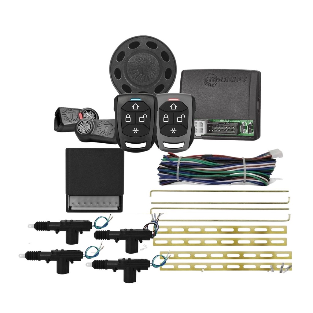 Alarme Taramps TW20 G4 Com Controle de Presença + Kit Trava Elétrica 4 Portas - Spare Parts and Accessories for Vehicles