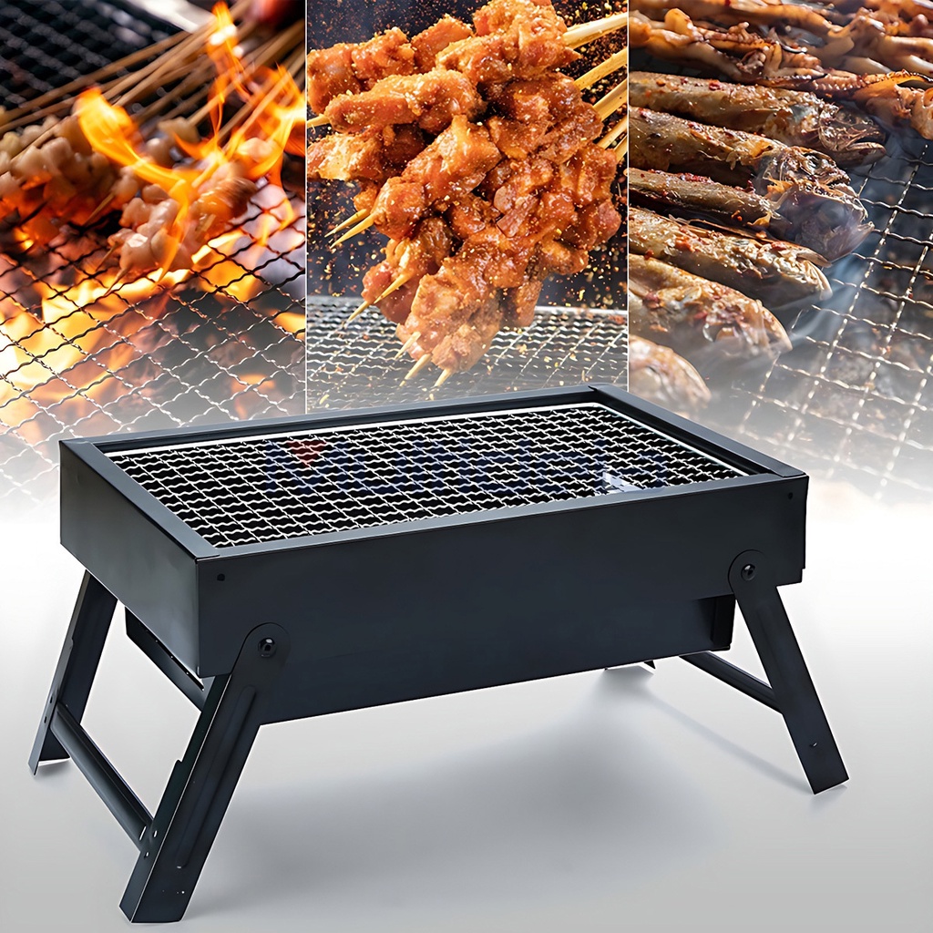 Churrasqueira Portátil  Mesa De Churrasco A Carvão Dobrável  Aço Inoxidável Piquenique Doméstico  A Carvão