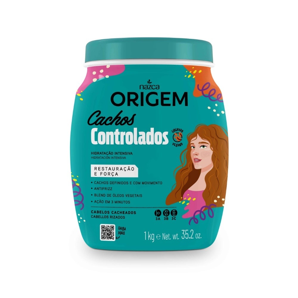 Creme Hidratante Capilar Nazca Origem Cachos Controlados 1kg em Oferta na Shopee