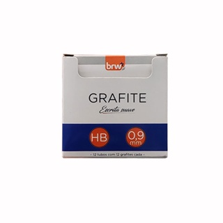 Grafite 0.9mm HB caixa com 12 tubos BRW em Oferta na Shopee