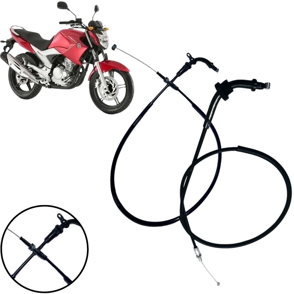 Cabo De Acelerador A + B Yamaha Fazer 250 2006 2007 2008 2009 2010 Kit 2 unidades