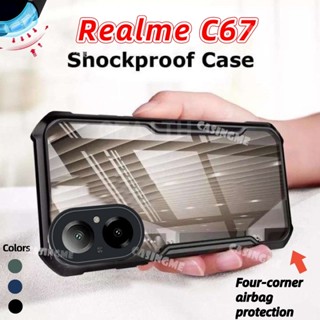 Realme C67 Transprent AirBag Carcaça Para C 67 67C RealmeC67 C67Realme 4G 5G 2023 Do Telefone À Prova De Choque Dura Transparente