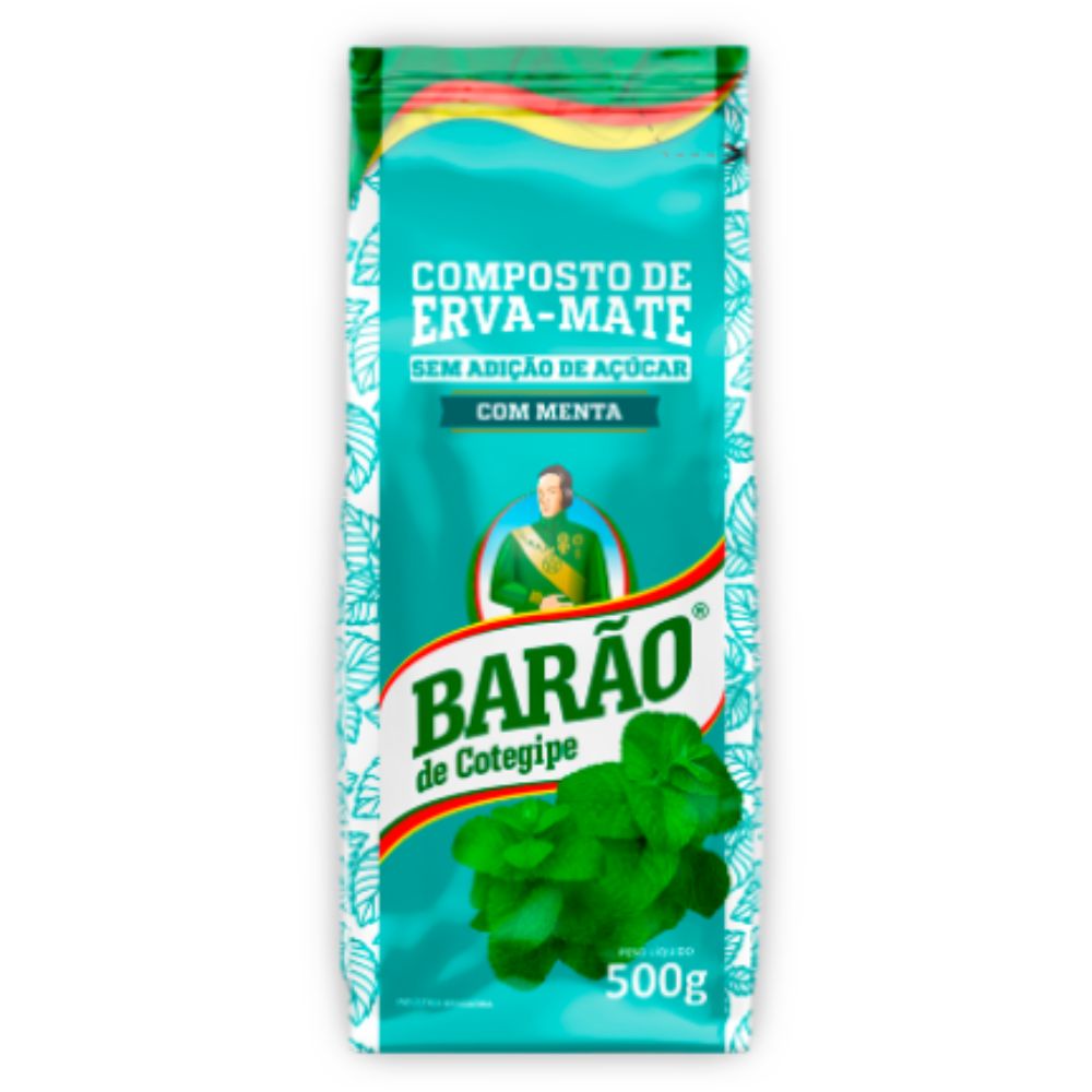 Erva Mate Chimarrão Composto com Menta Hortelã Barão 500 g