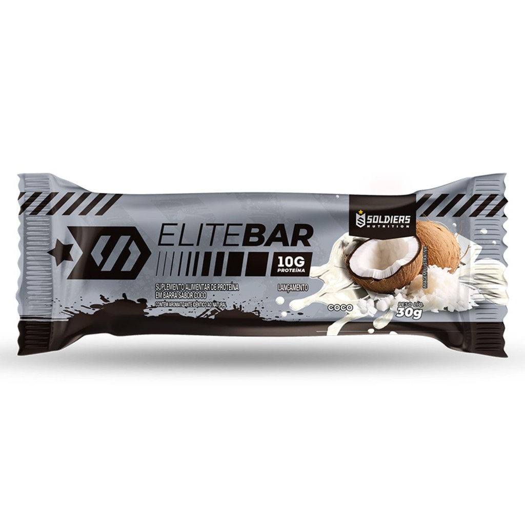 Kit: Elitebar 30g Barra De Proteína 3 UN -Soldiers Nutrition - Food & Beverages
