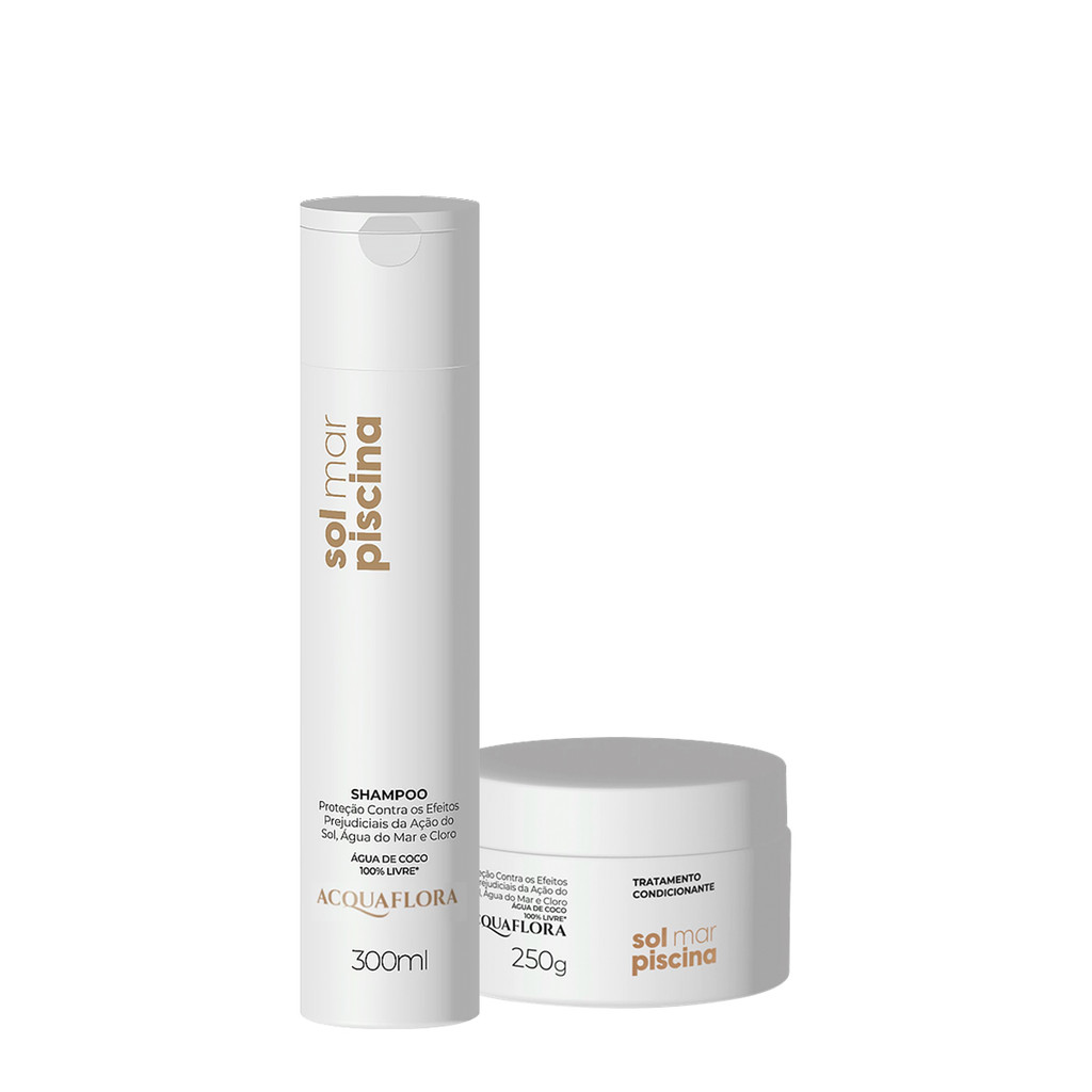 Kit Acquaflora Sol Mar Piscina Shampoo Máscara (2 produtos) em Oferta na Shopee