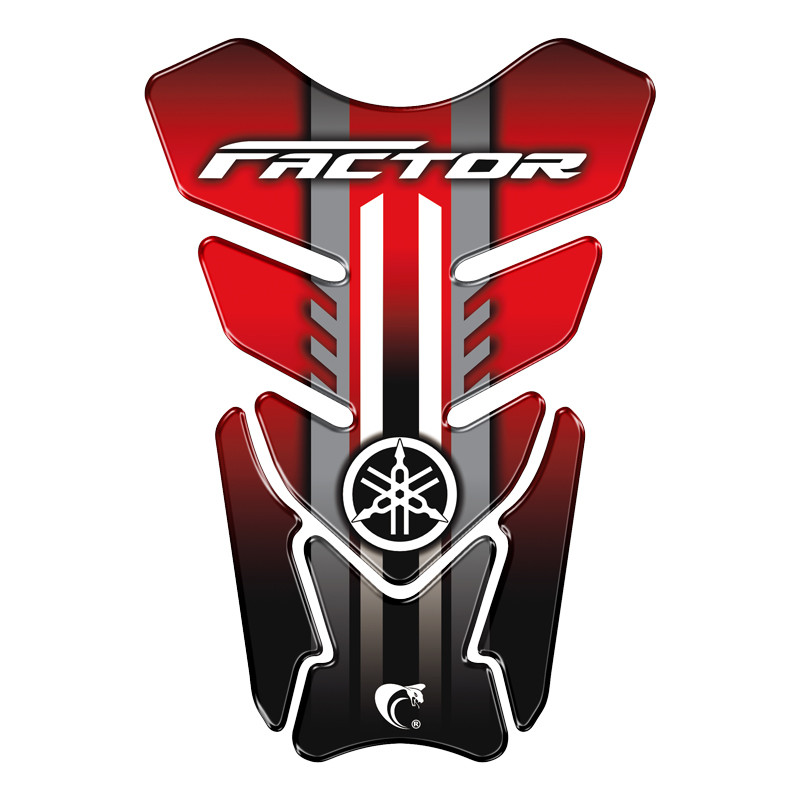 Adesivo Protetor Tanque Resinado Moto Yamanha Factor vermelho