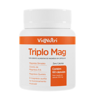 TriploMag Magnésio Cloreto de Magnésio P.A Dimalato e Quelato - VIDNUTRI em Oferta na Shopee