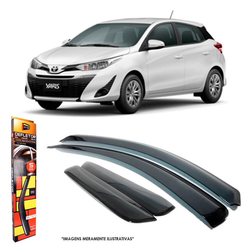 Calha de Chuva Yaris Hatch 2018 em diante 4 Portas TG Poli - 27012 em Oferta na Shopee