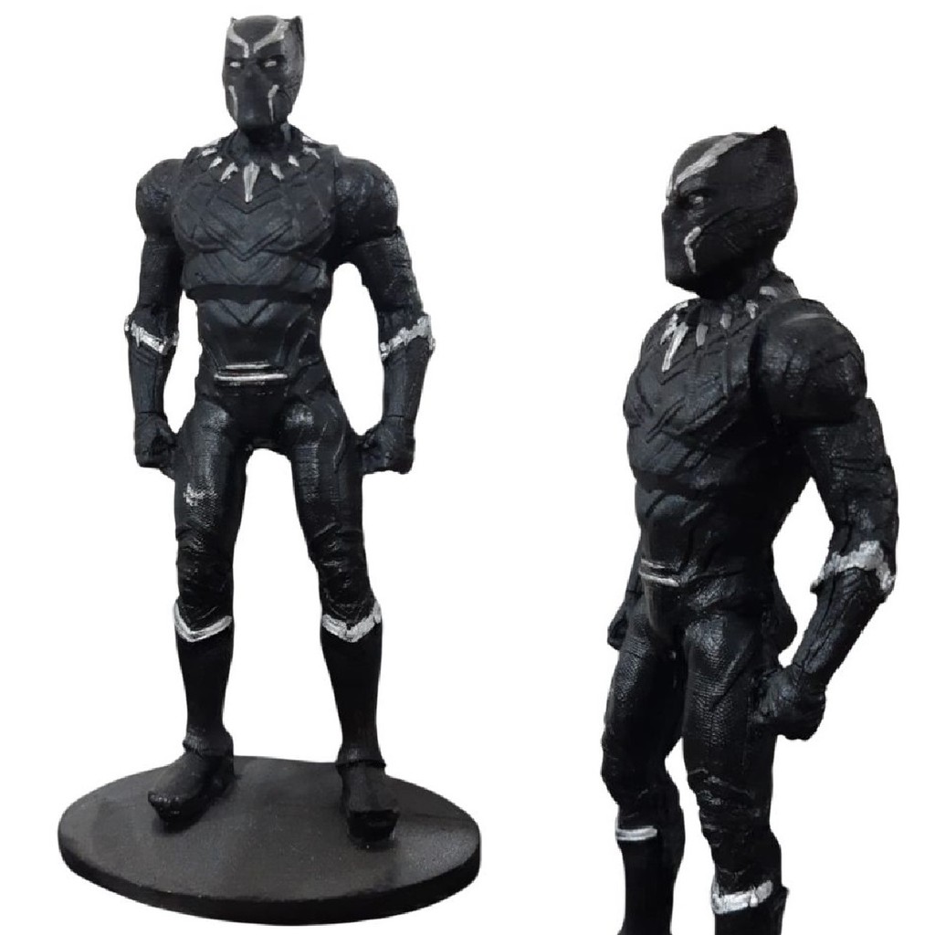 Boneco Colecionável Estátua Action Figure Pantera Negra Avengers Vingadores Marvel Resina