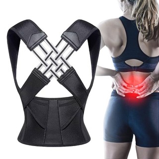 Cinta de Corretor Postural Unissex Alivio de Dor Ajustavél a Postura Com Velcro