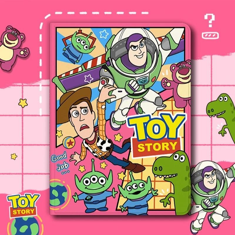 Capa Capinha Silicone Flip Toy Story para Tablet Samsung  Galaxy Tab S6 Lite A9 PLUS S9 FE PLUS + Case Slot para Caneta