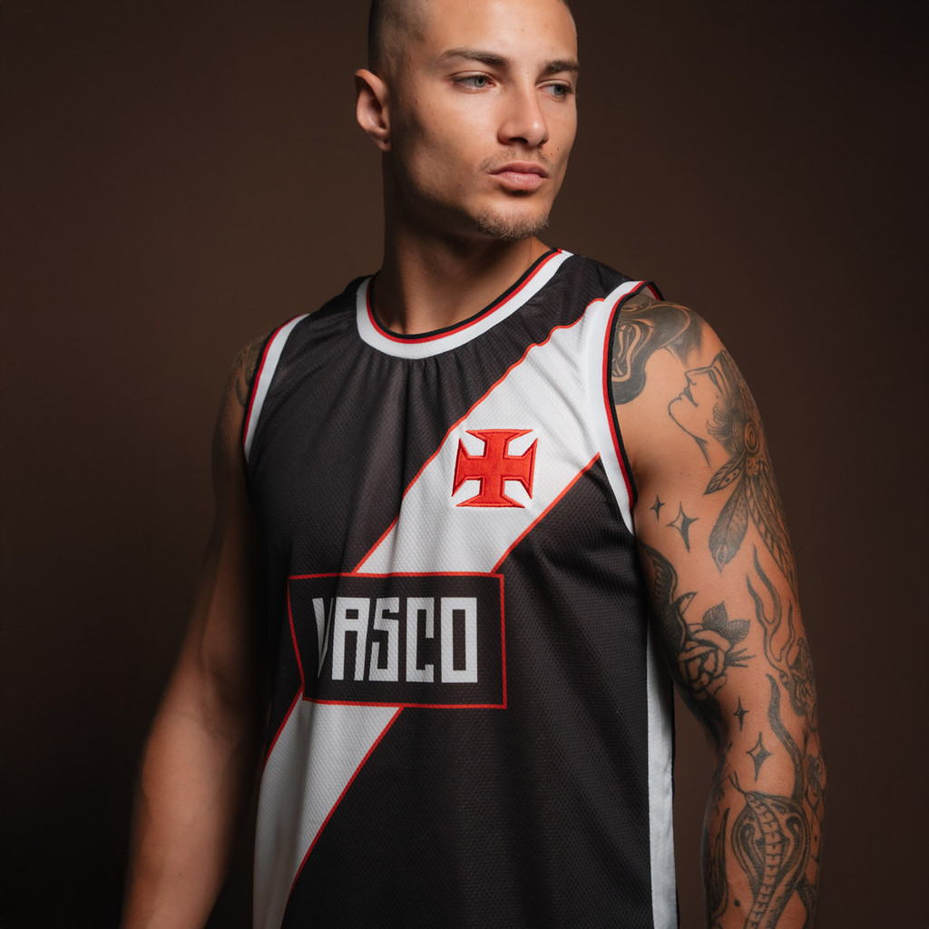 Regata Vasco Anos 2000 Preta Masculina Oficial em Oferta na Shopee