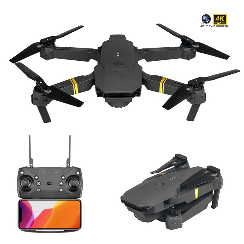 Drone Profissional E58 Câmera 4k Bolsa de Viagem Voo 360° Suporte para Celular Resistente