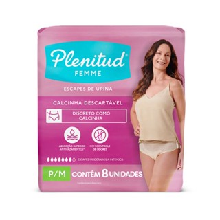 Roupa Íntima Plenitud Femme P/M - 8 Unidades