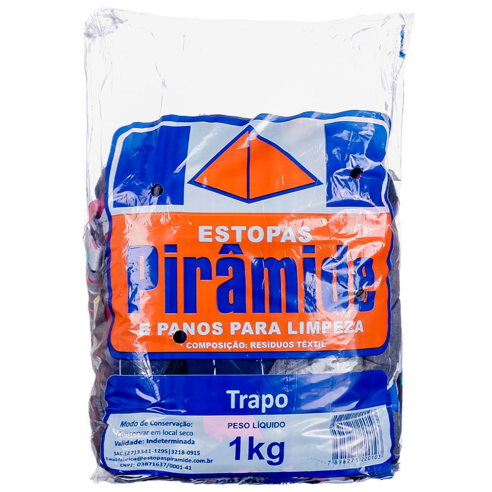 Trapo Costurado Colorido Uso Geral 1kg Estopa Pirâmide em Oferta na Shopee