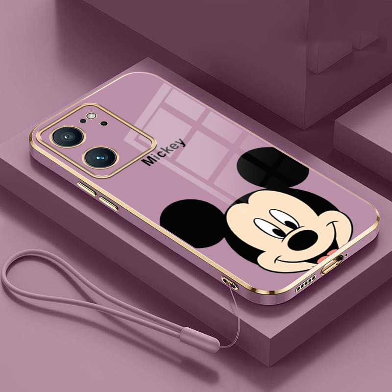 Xiaomi Redmi Note 13 Pro 5G Redmi 13C 12C Elegante Capa De Borracha Para Telefone Mickey Mouse Brilhante