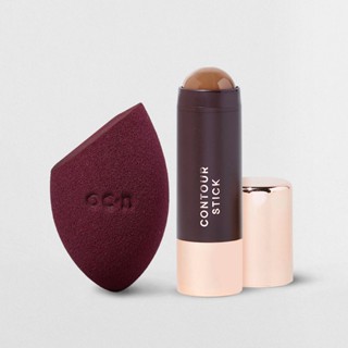 Kit Contorno em Bastão Bege + Esponja Flat Blend Mariana Saad By Océane (2 Produtos)