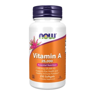 Vitamina A 25.000UI Now Foods Vitamin A 250Softgles