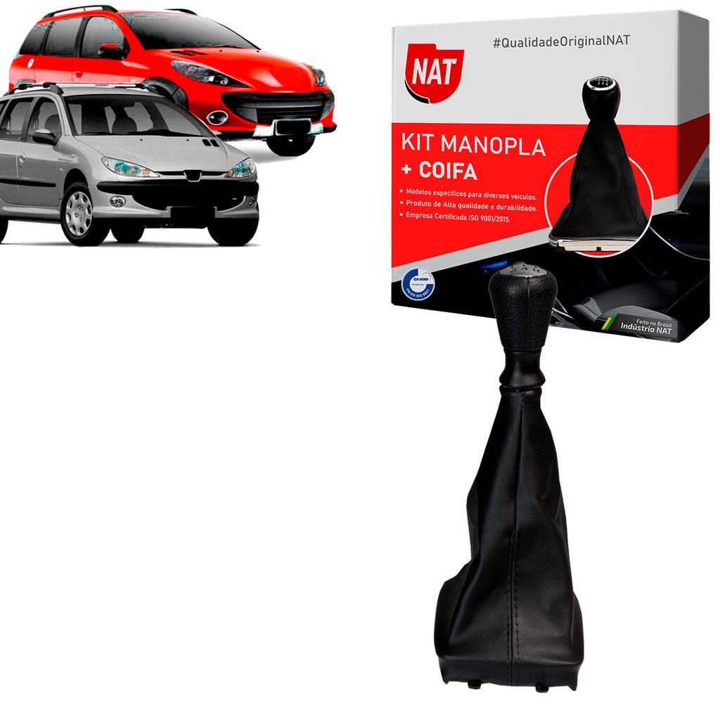 Manopla + Coifa Peugeot 206 207 E Sw Ano 2000 Até 2015 em Oferta na Shopee