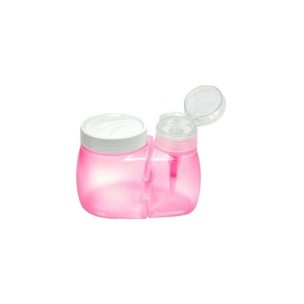 Porta Acetona 150ml Com Porta Algodão Santa Clara Rosa em Oferta na Shopee