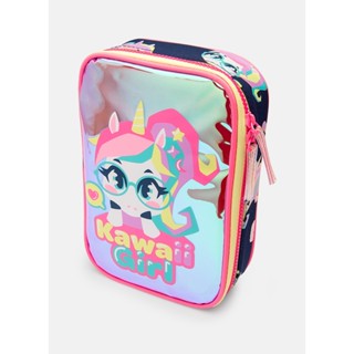 Estojo Grande Feminino Holográfico Unicórnio Kawaii - Puket