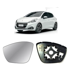 Lente Retrovisor Convexo Para Peugeot 208/2008 Lado Esquerdo