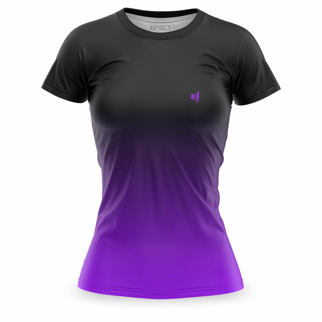 Blusa Feminina Fitness Academia Camisa Caminhada Degrade Camiseta Treino Protecao UV50