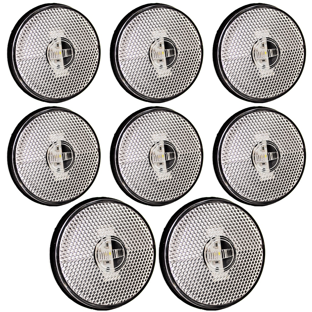 8 Lanterna Lateral Caminhão Carreta Baú Randon LED BIVOLT CR