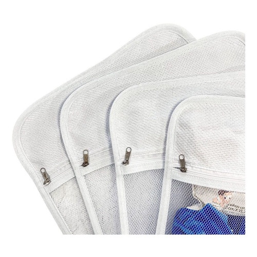 Kit 8 Saquinhos Maternidade Com Zíper Multiuso Saco Organizador Nécessaire Envelope