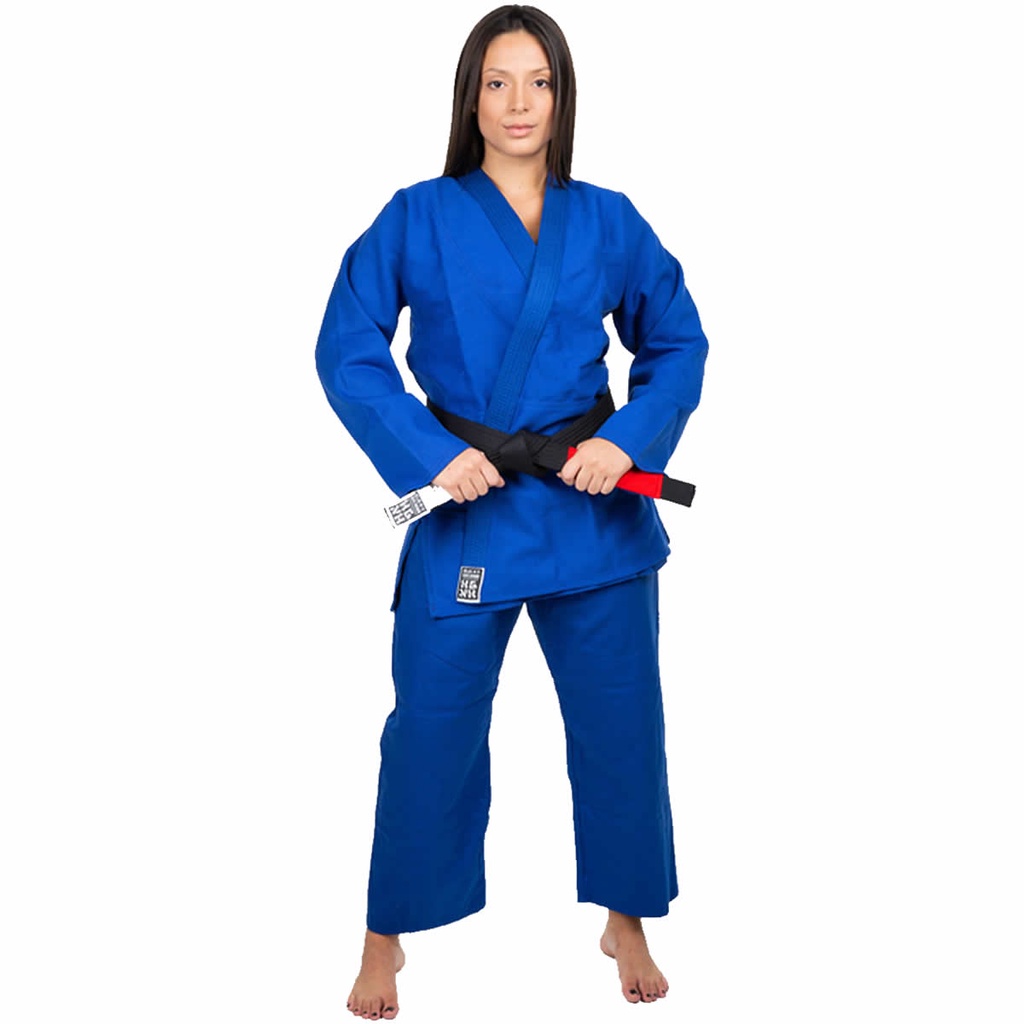 Kimono Judo Trancado Leve - F300 Azul - Adulto - Haganah em Oferta na Shopee